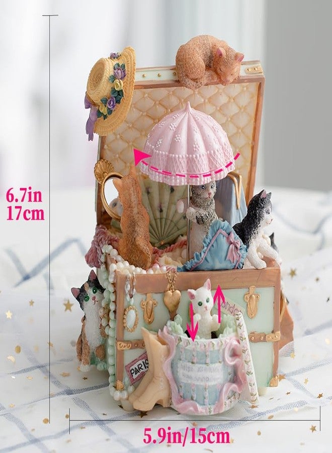 KISIVE Cat Lover Music Box Birthday Gifts for Women Girls Friend Sister Daughter, Christmas Xmas Valentine Granddaughter Music Box Gifts for Cat Lovers for Women - Image 3